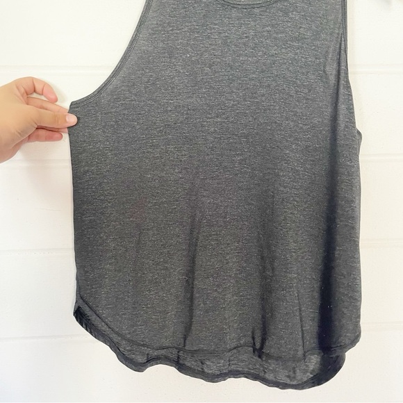 All in Motion Women's Heather Black Run Tank Top with Mesh Back Reflective Med - Picture 5 of 9